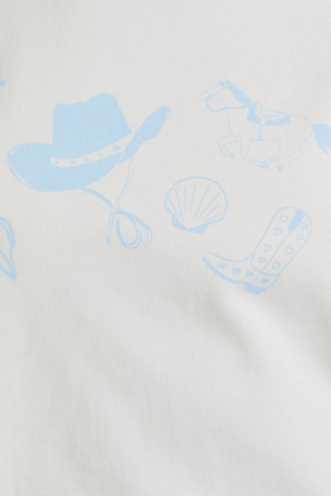 COWGIRL GRAPHIC BABY TEE - FINAL SALE