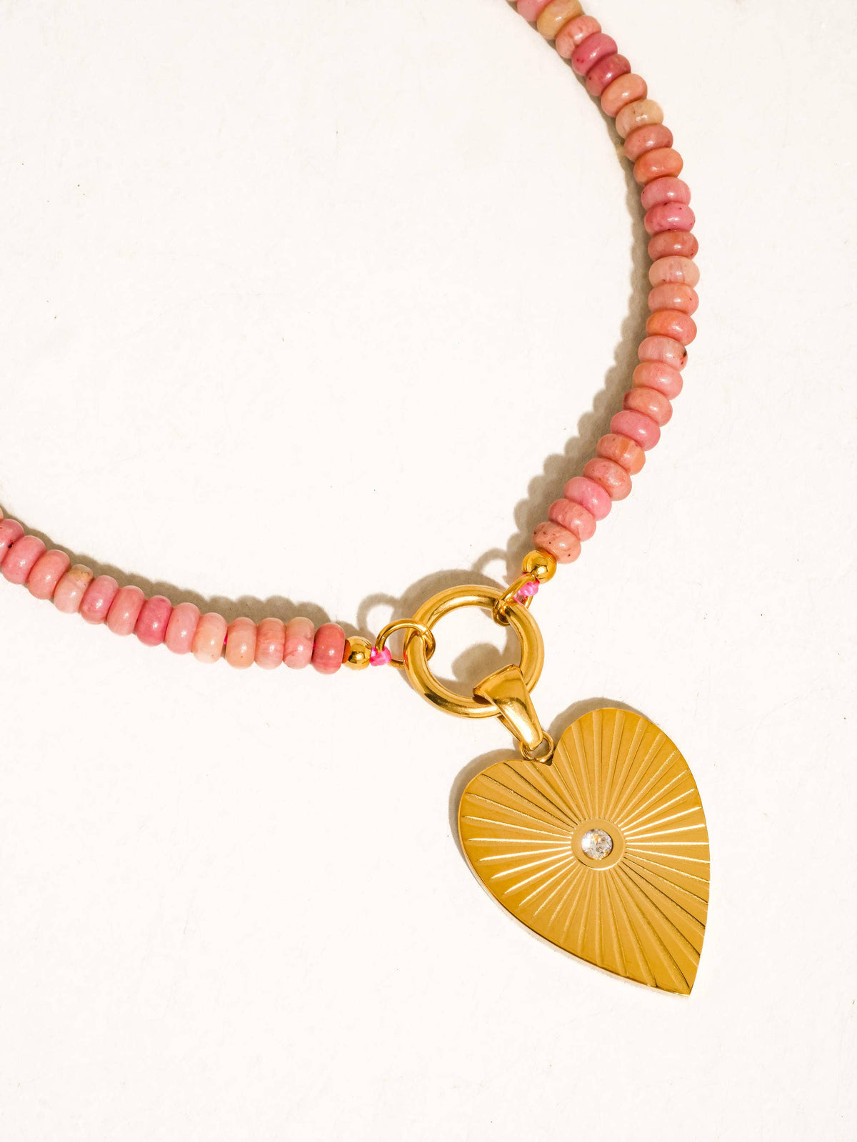 Gold Non-Tarnish Bobo Natural Stone Necklace