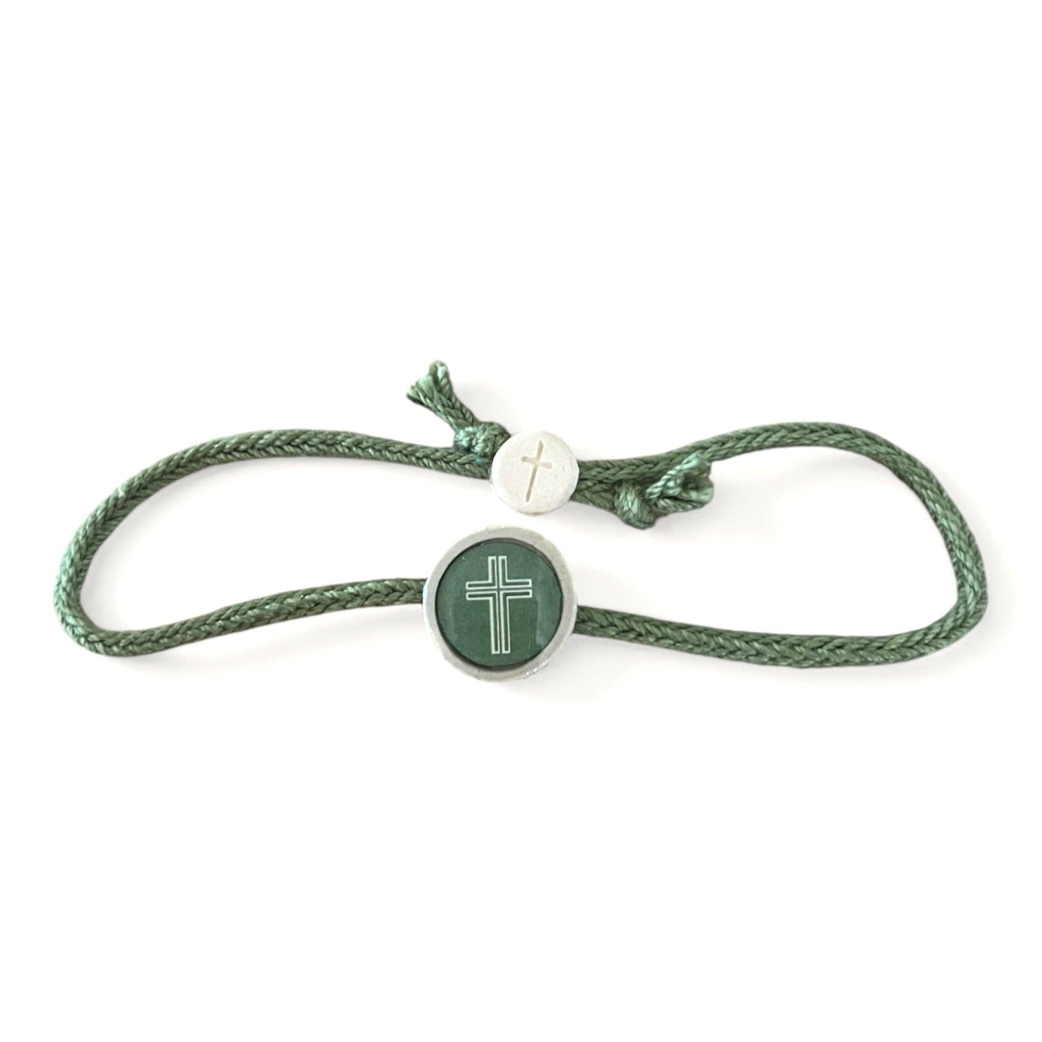 Tap To Pray® Survivor Series Bracelet: Moss + Cross