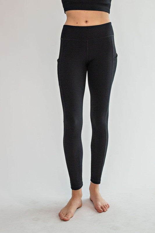 Black Rib Leggings