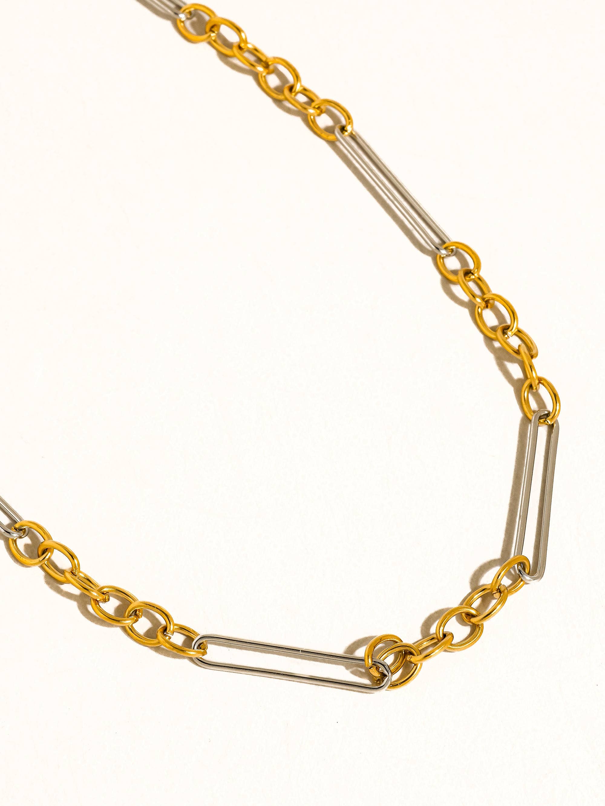 18K Gold Non-Tarnish Mixed Chain Necklace
