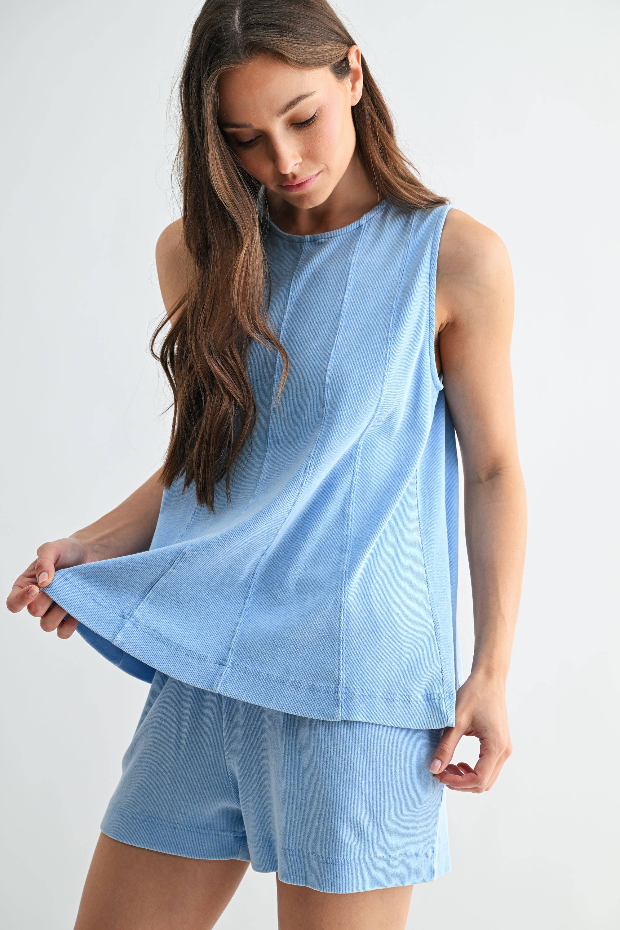 Blue Babydoll Top