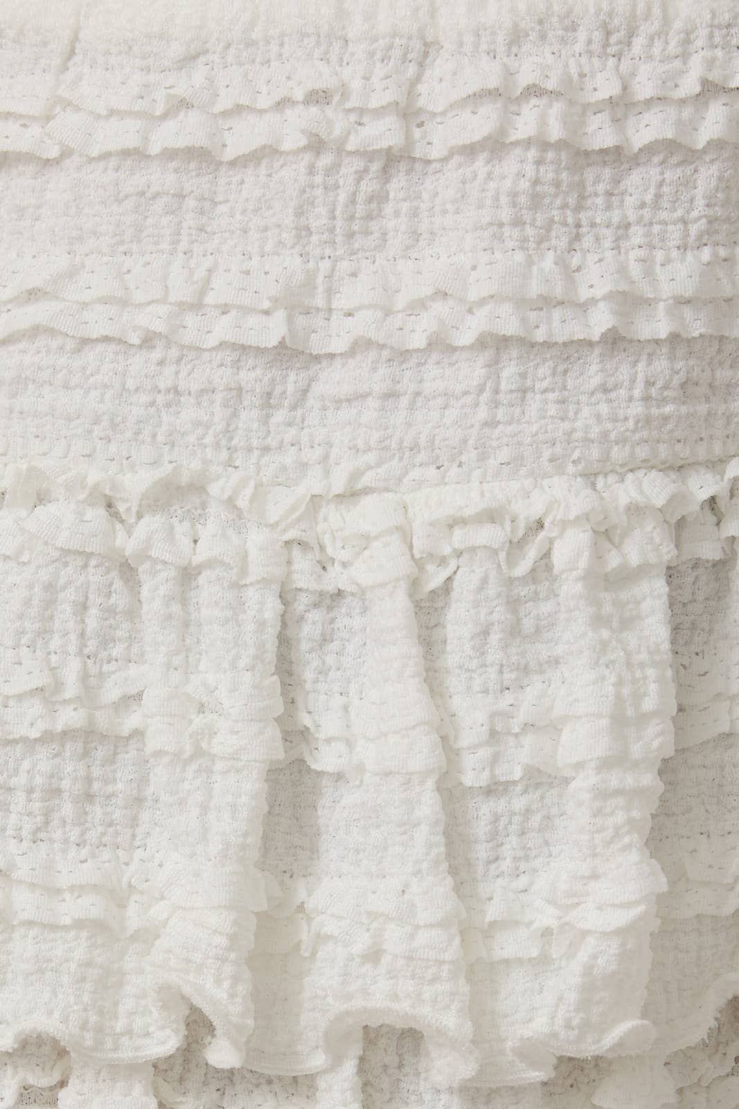 White Tiered Mini Skirt