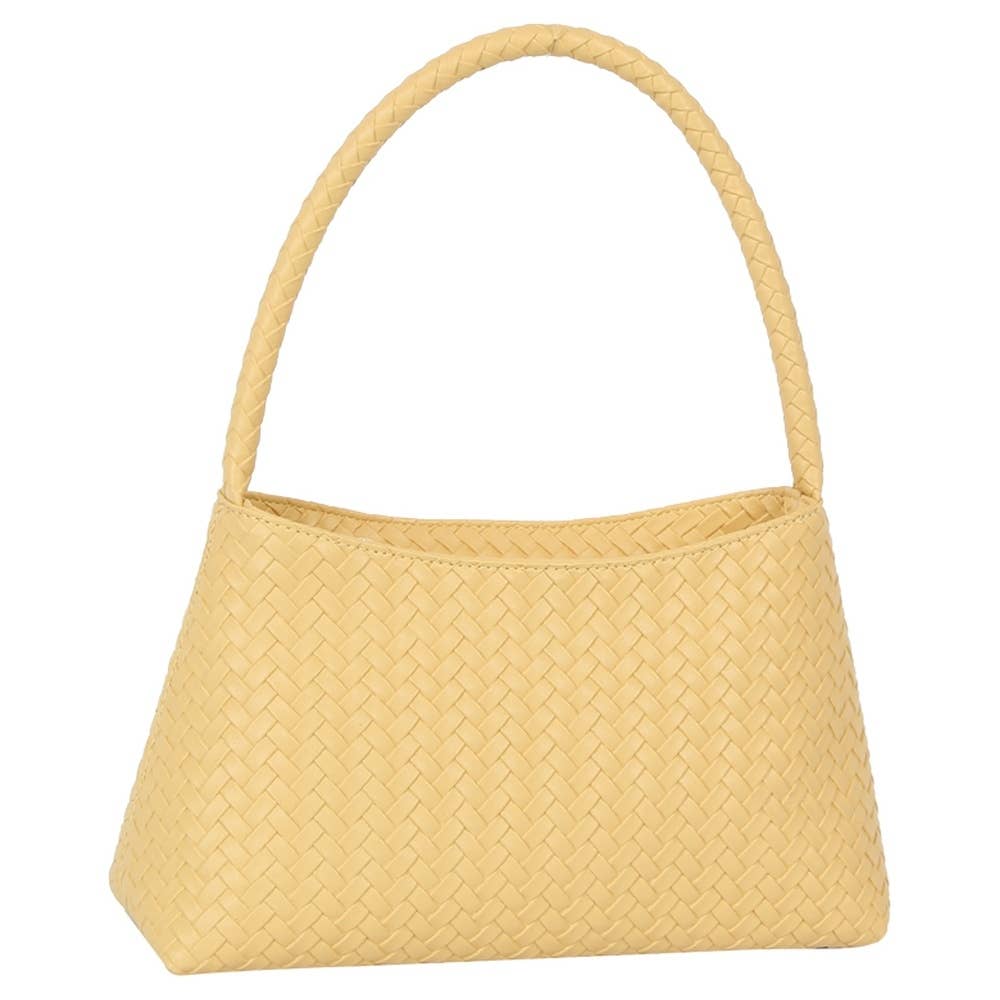 Mustard Woven Shoulder Bag