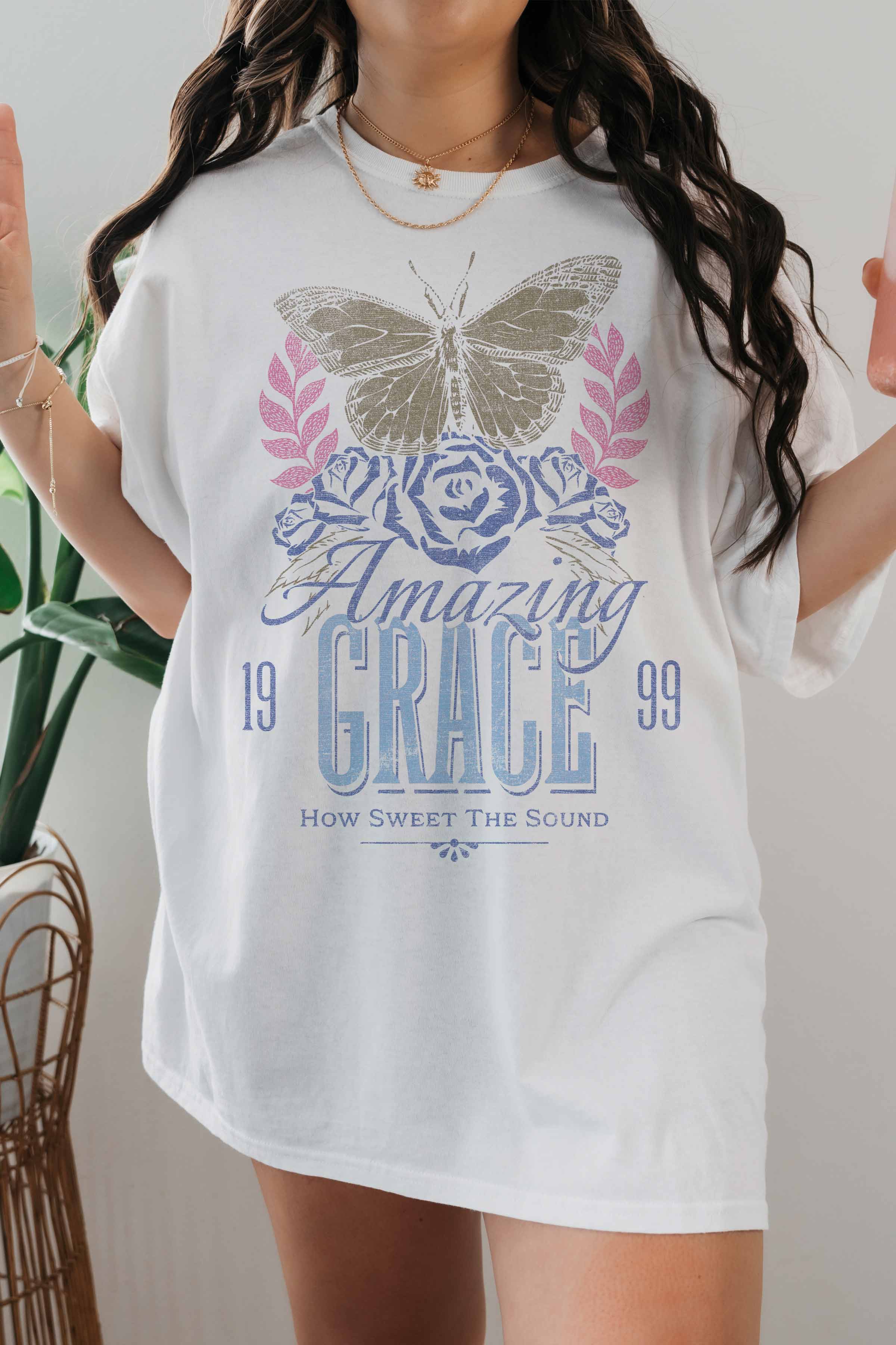 AMAZING GRACE 1999 OVERSIZED GRAPHIC TEE