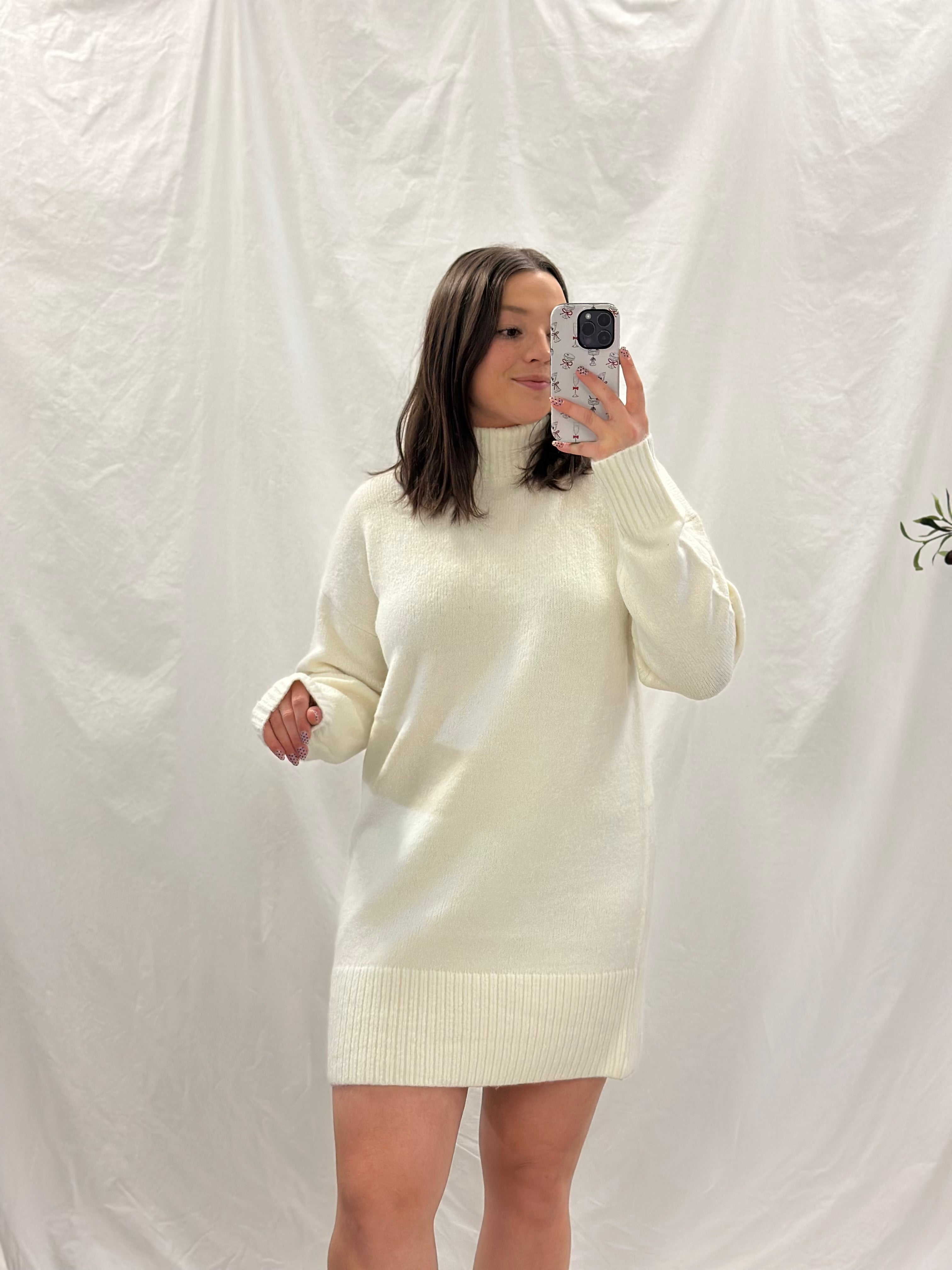Cream Sweater Dress