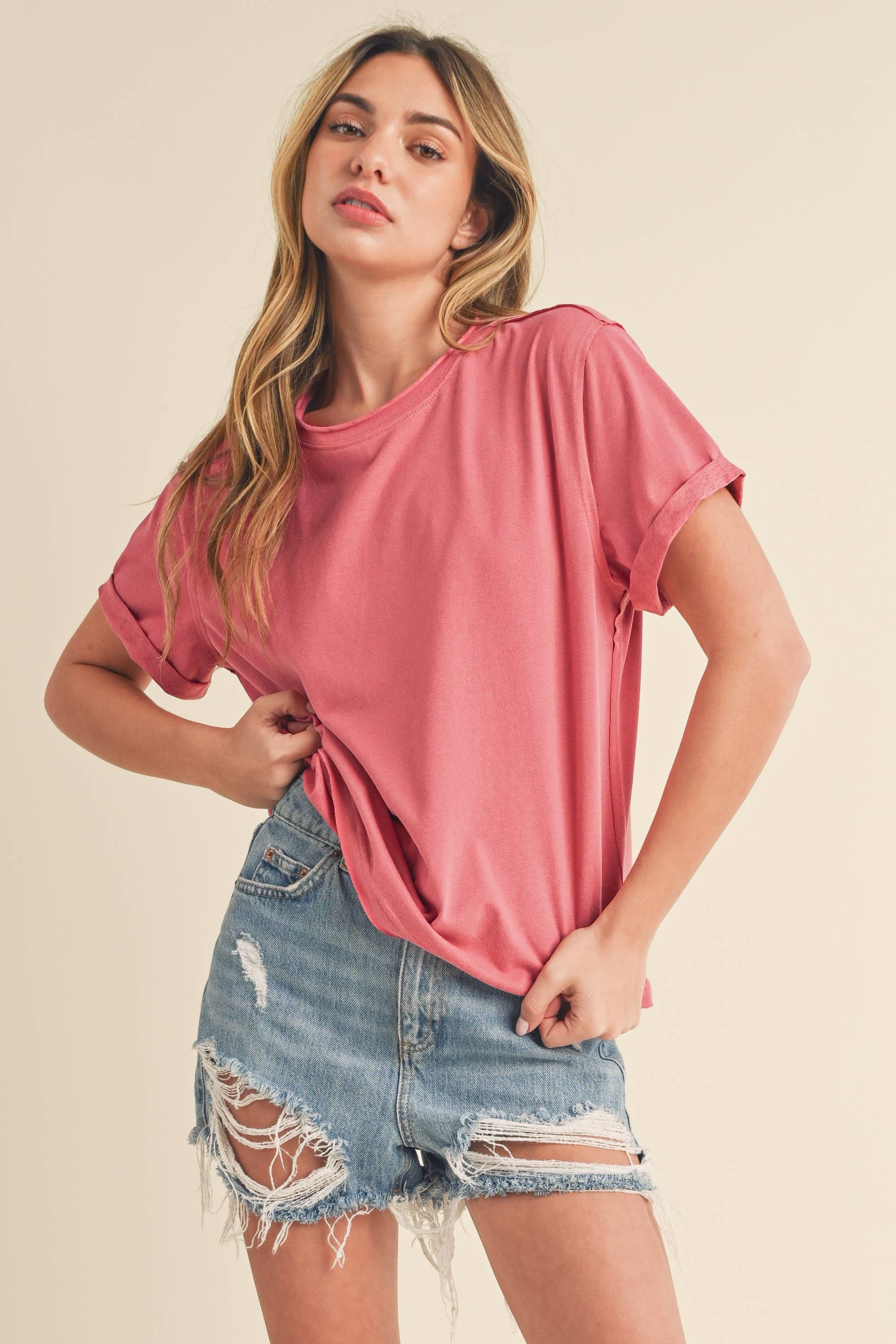 Rose Short Sleeve Baby Tee