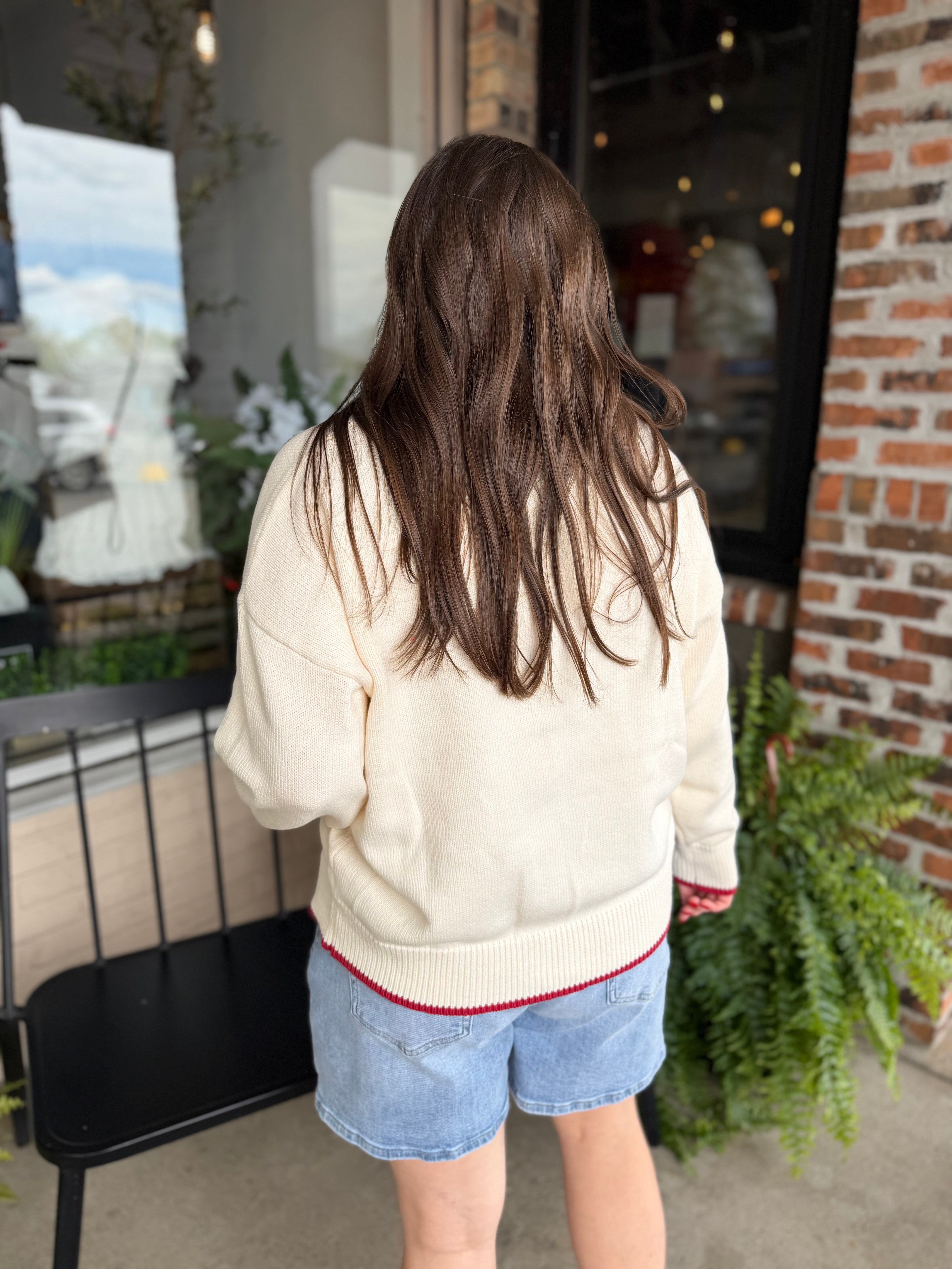 Long Sleeve Crew Neck "USA" Sweater