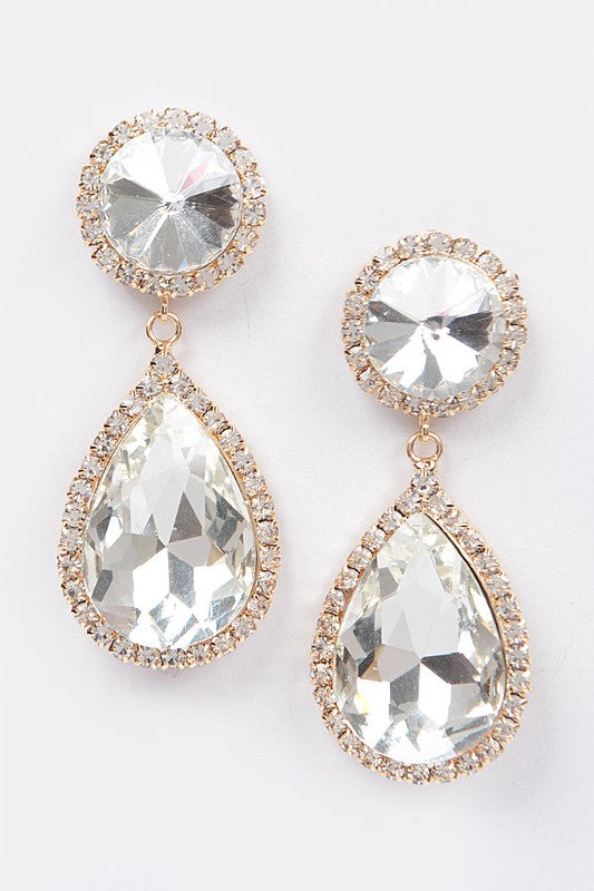 Rhinestone Dangle Earrings - FINAL SALE