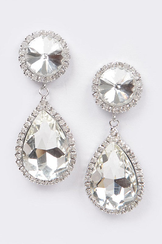 Rhinestone Dangle Earrings - FINAL SALE