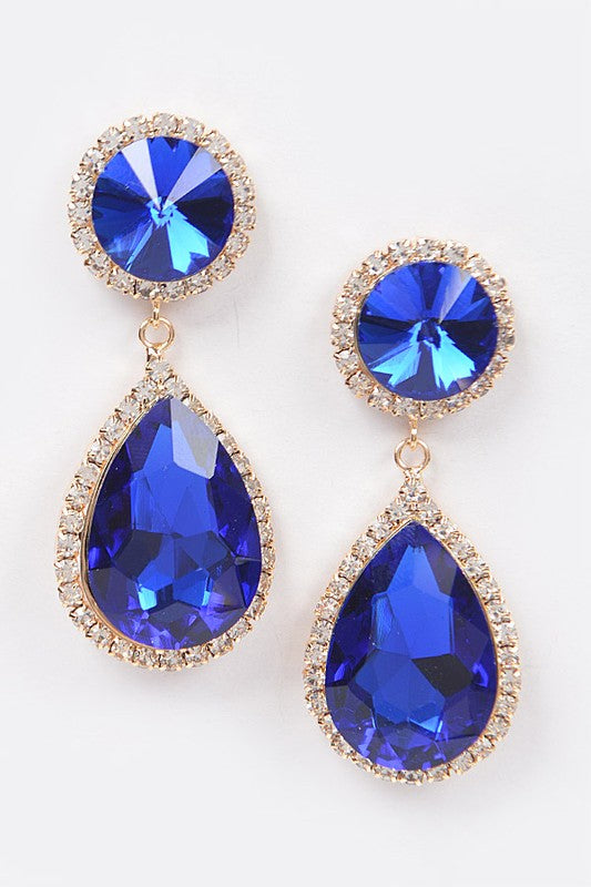 Rhinestone Dangle Earrings - FINAL SALE