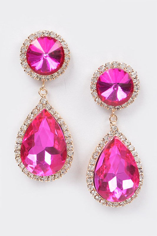 Rhinestone Dangle Earrings - FINAL SALE