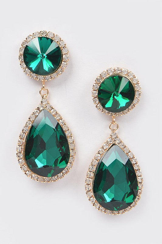 Rhinestone Dangle Earrings - FINAL SALE