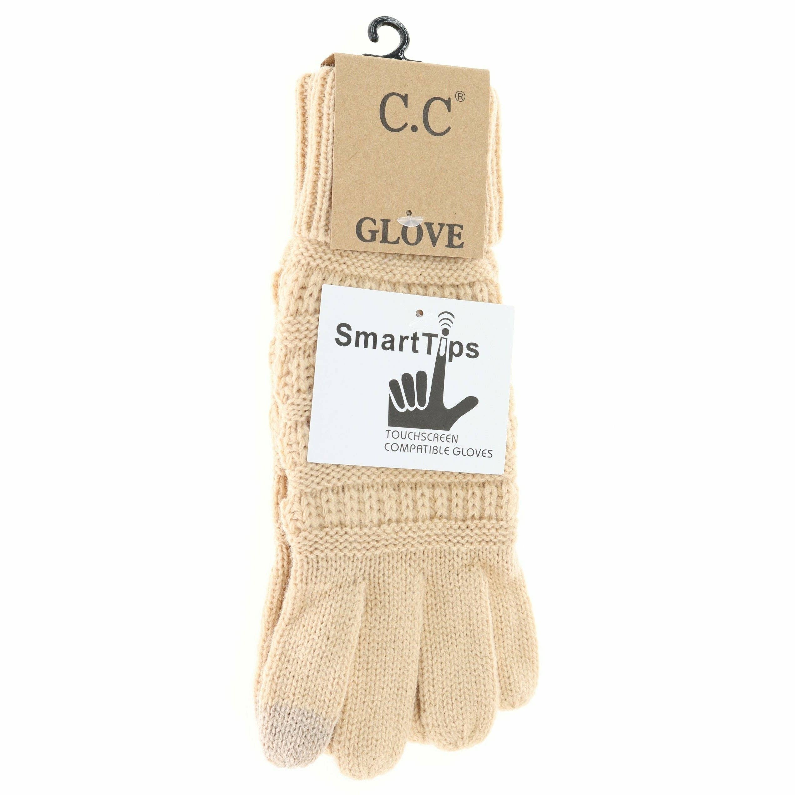 Peanut Cable Knit Gloves