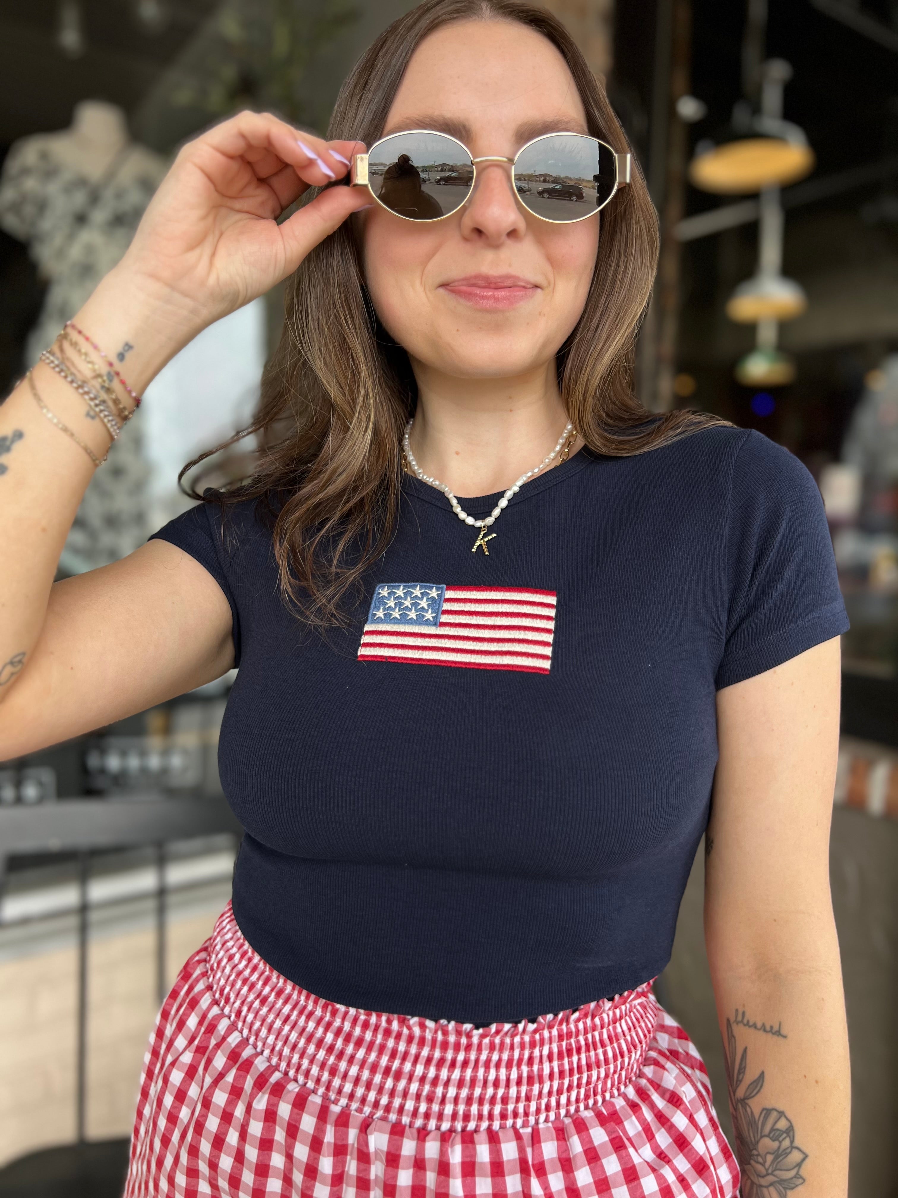 Navy Flag Tee