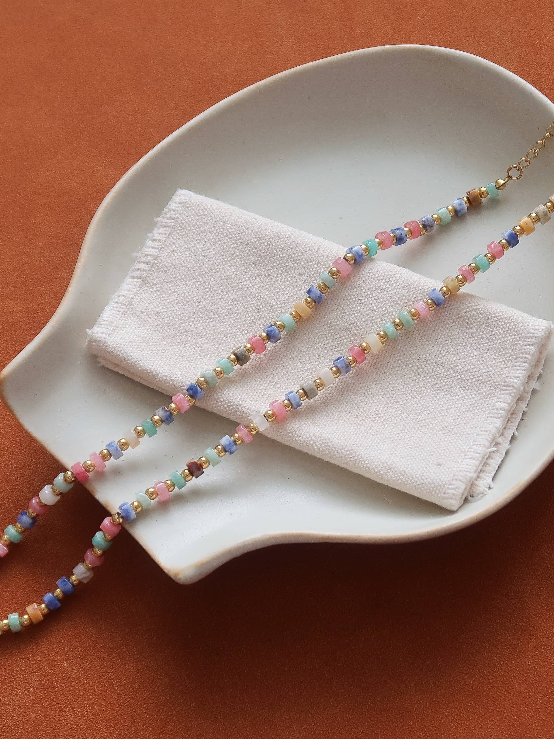 Faceted Bead Boho Necklace