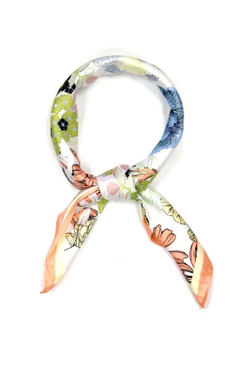 Multi Flower Pattern Square Bandana