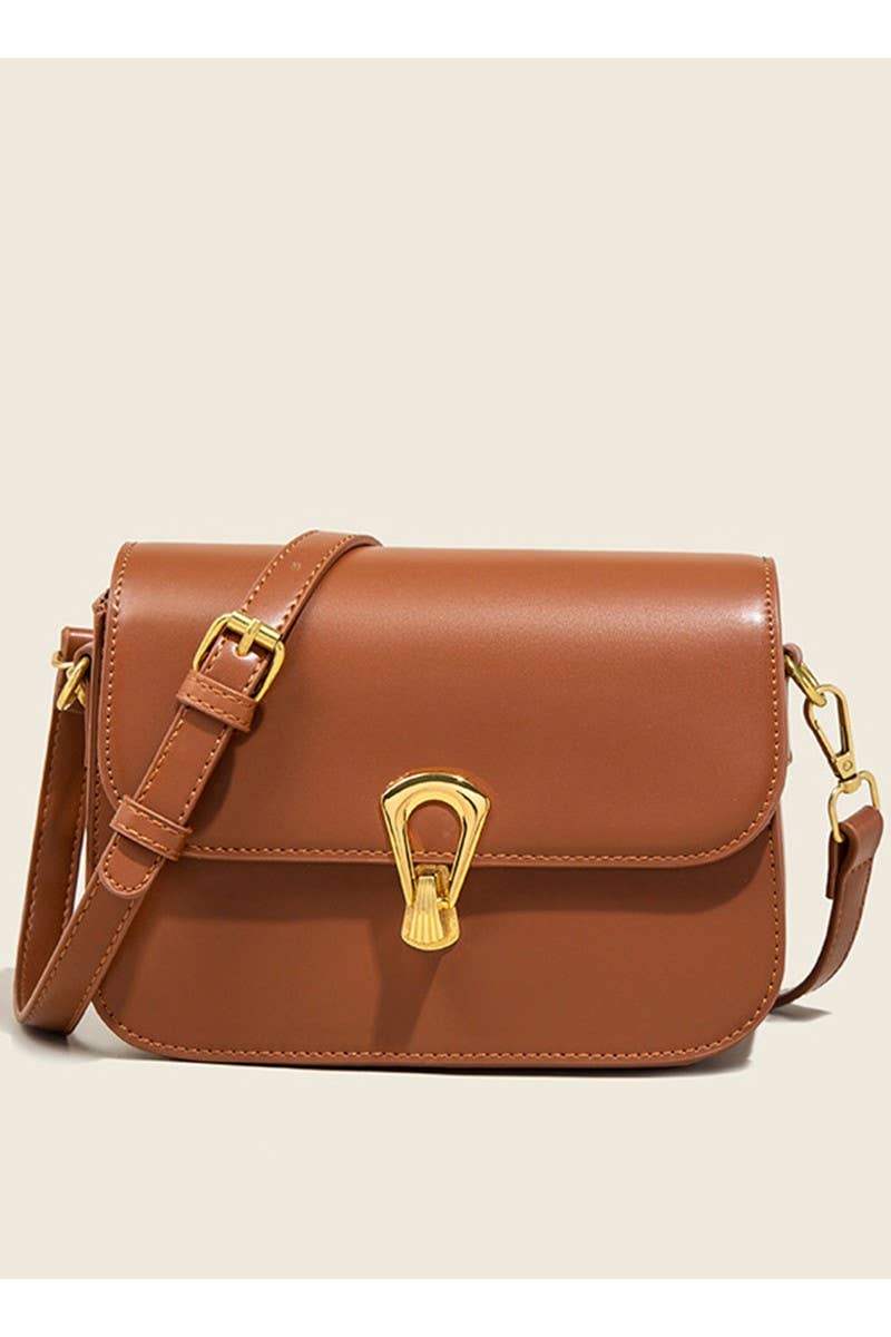Brown Square Shoulder Bag