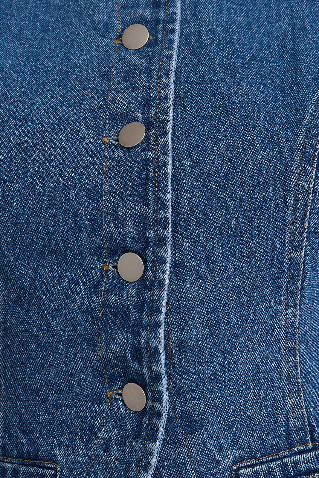Button Front Sleeveless Denim Top - FINAL SALE