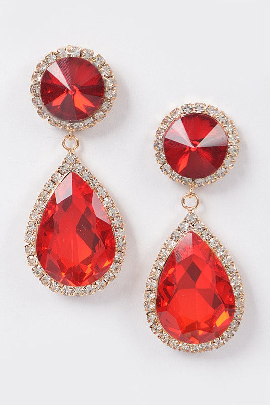Rhinestone Dangle Earrings - FINAL SALE