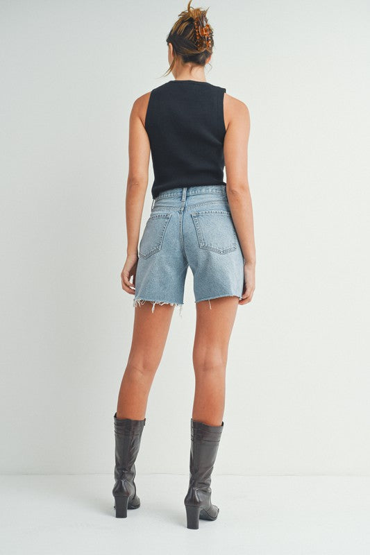 Light Distressed Walking Shorts - FINAL SALE