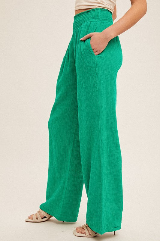 Green Gauze Pants - FINAL SALE