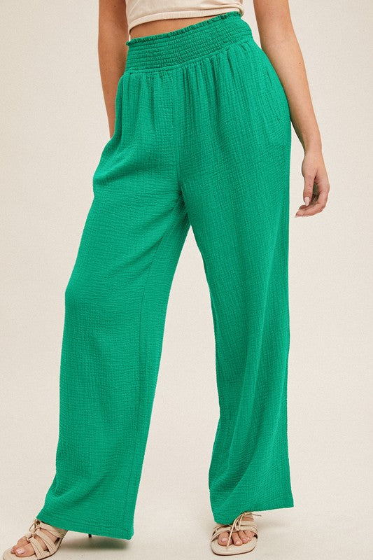 Green Gauze Pants - FINAL SALE