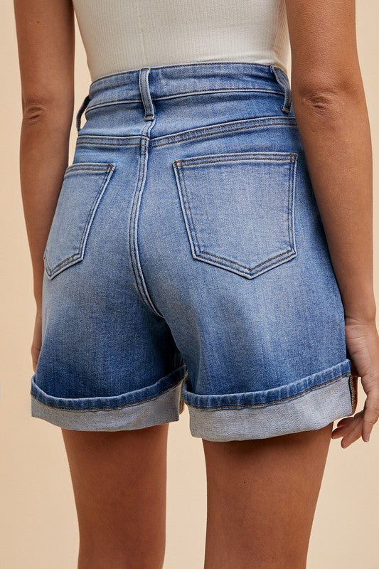 Turn Up Hem Denim Shorts - FINAL SALE