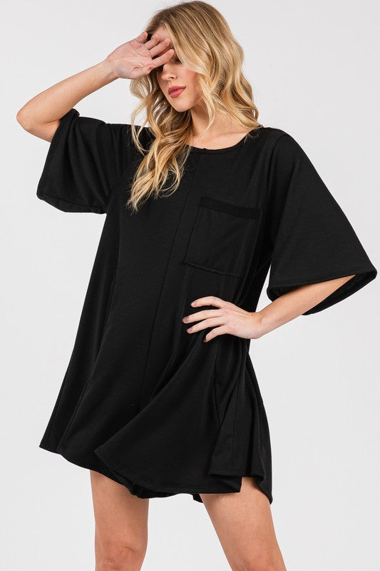 Black T-Shirt Romper