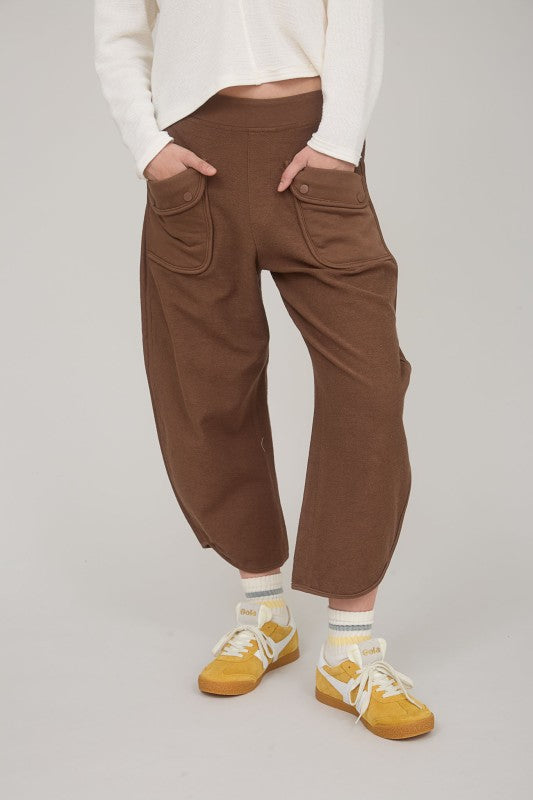 Brown Knit Lounge Pants