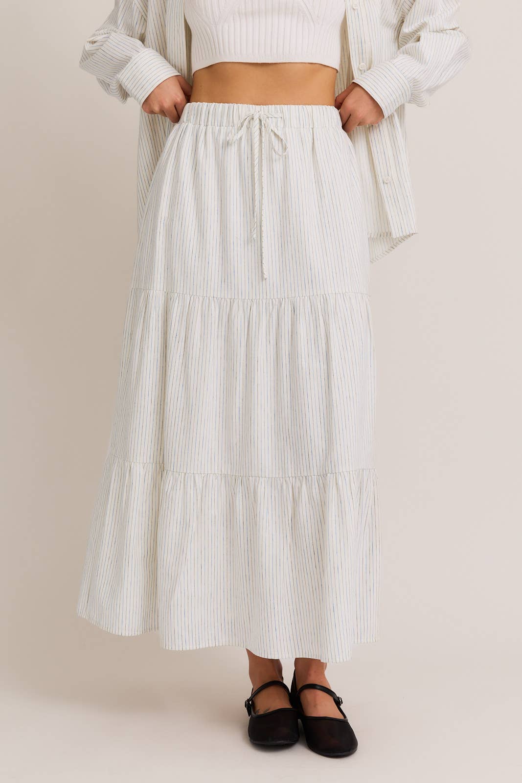 Blue and White Stripe Skirt - FINAL SALE