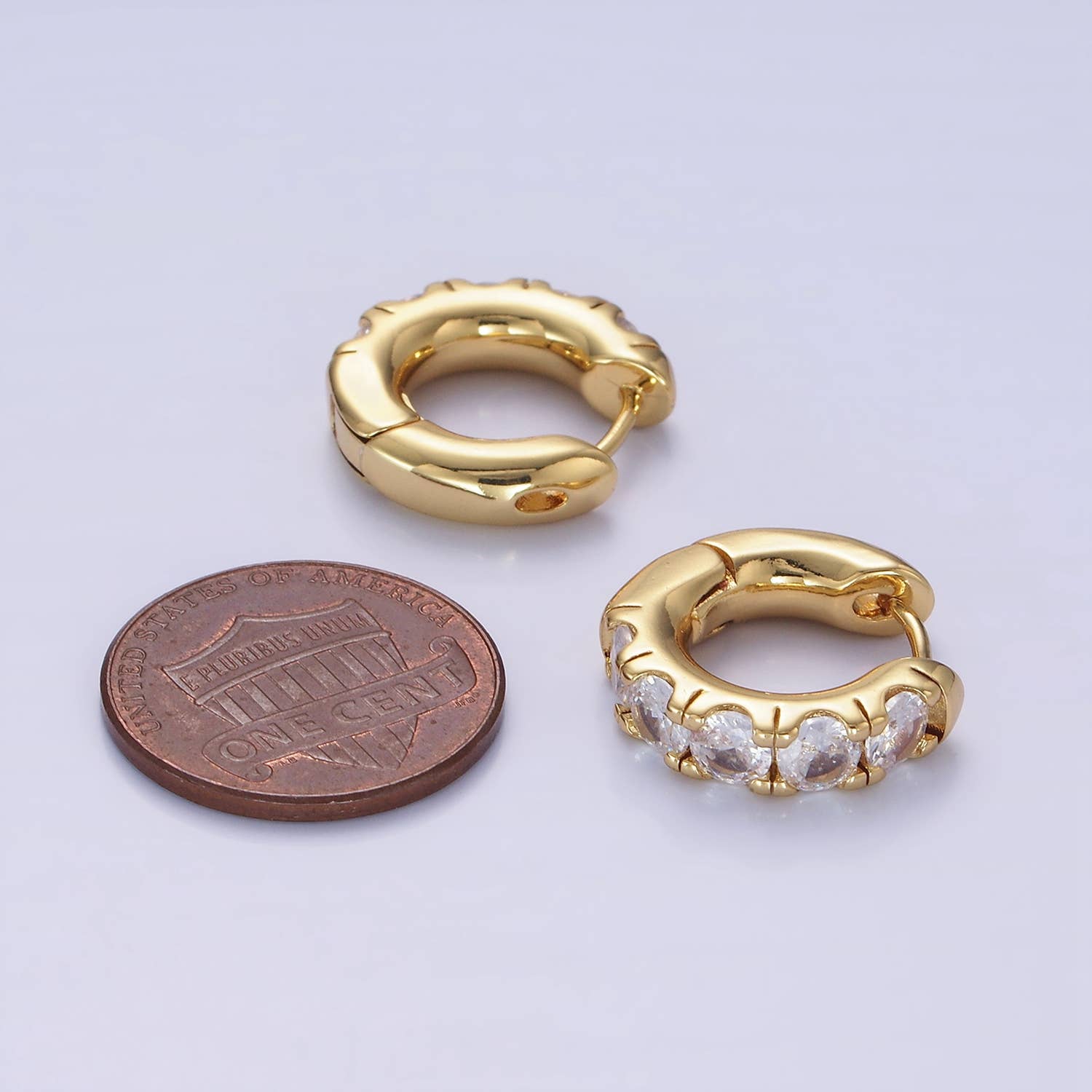 14K Gold Filled Rounded 17mm Huggies