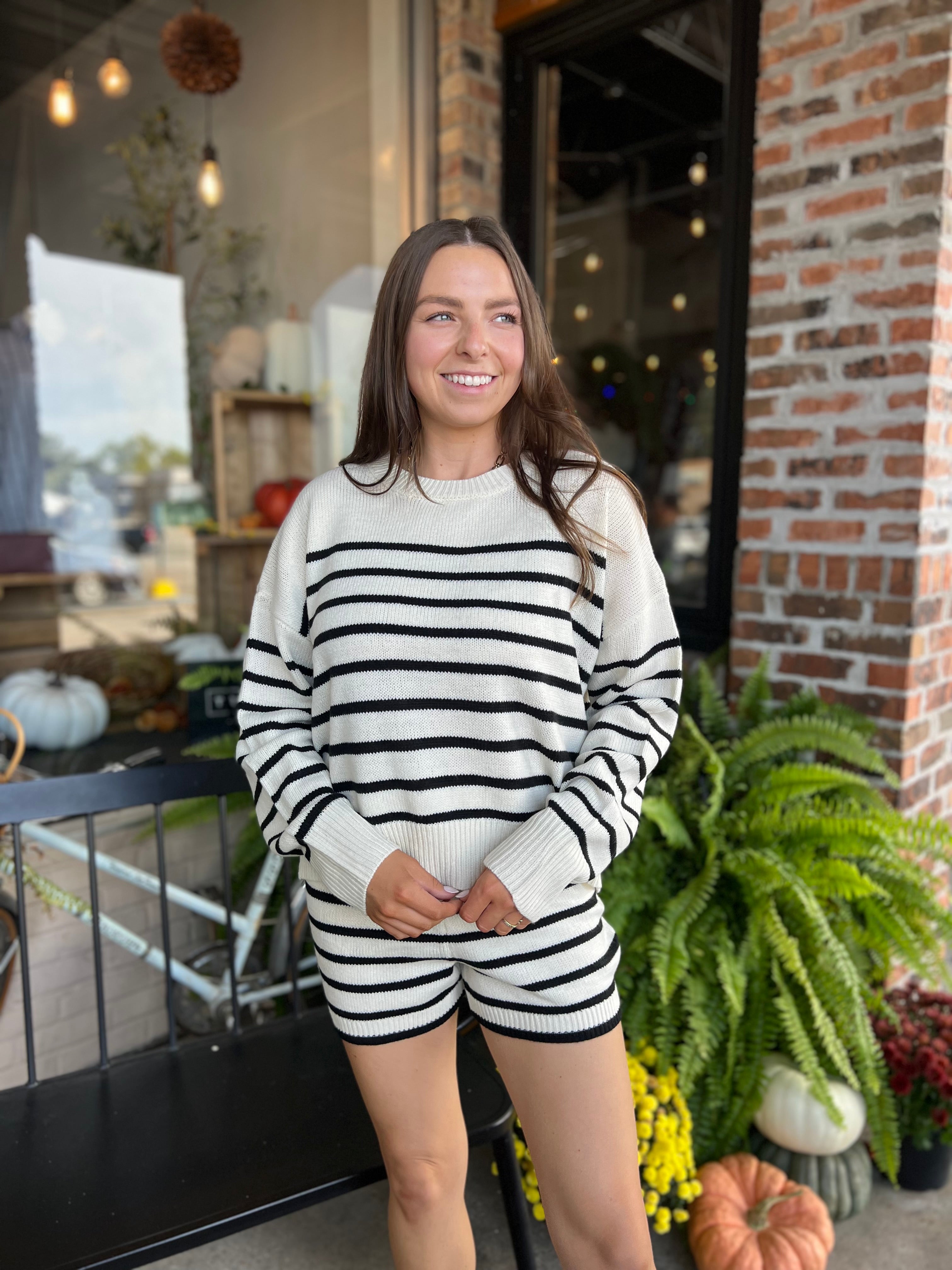 Black Stripe Shorts