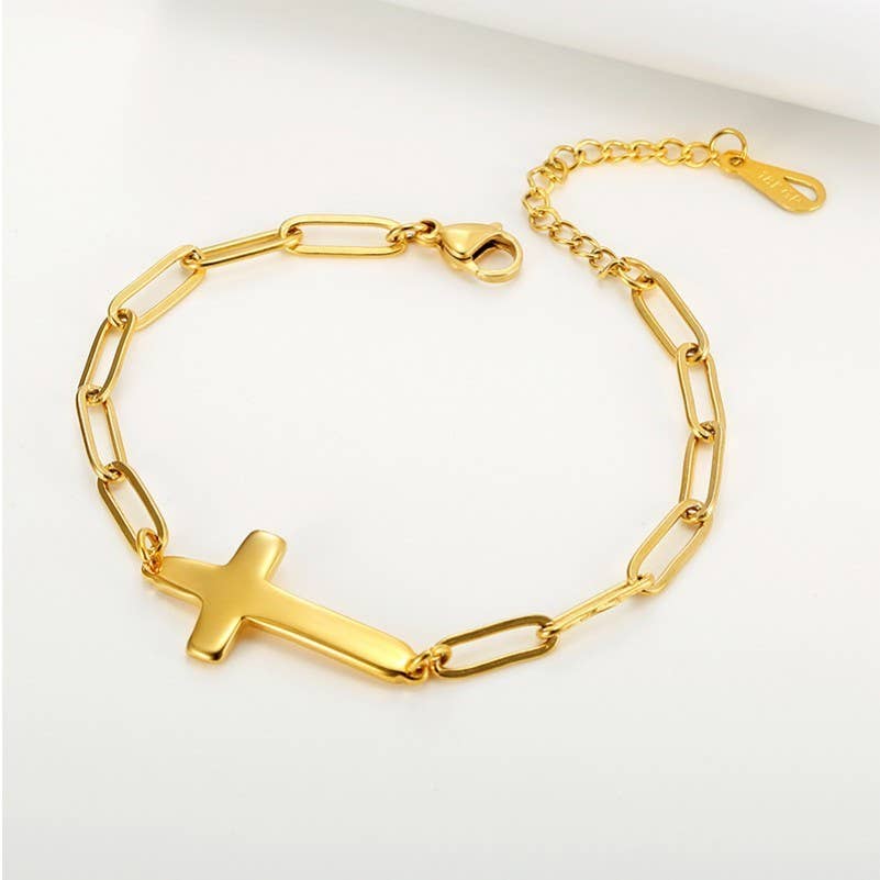 CROSS BRACELET | tarnish-free