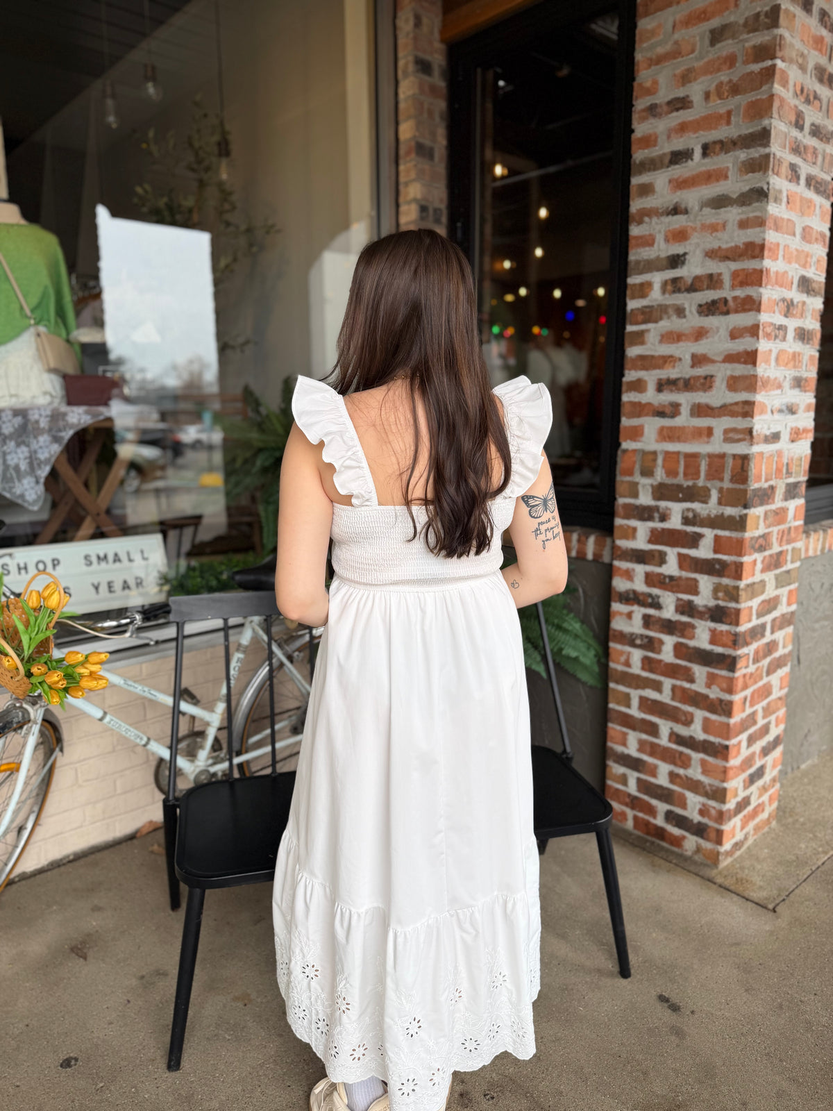 white smocked maxi dress White Smocked Maxi Dress – Trend Clothing