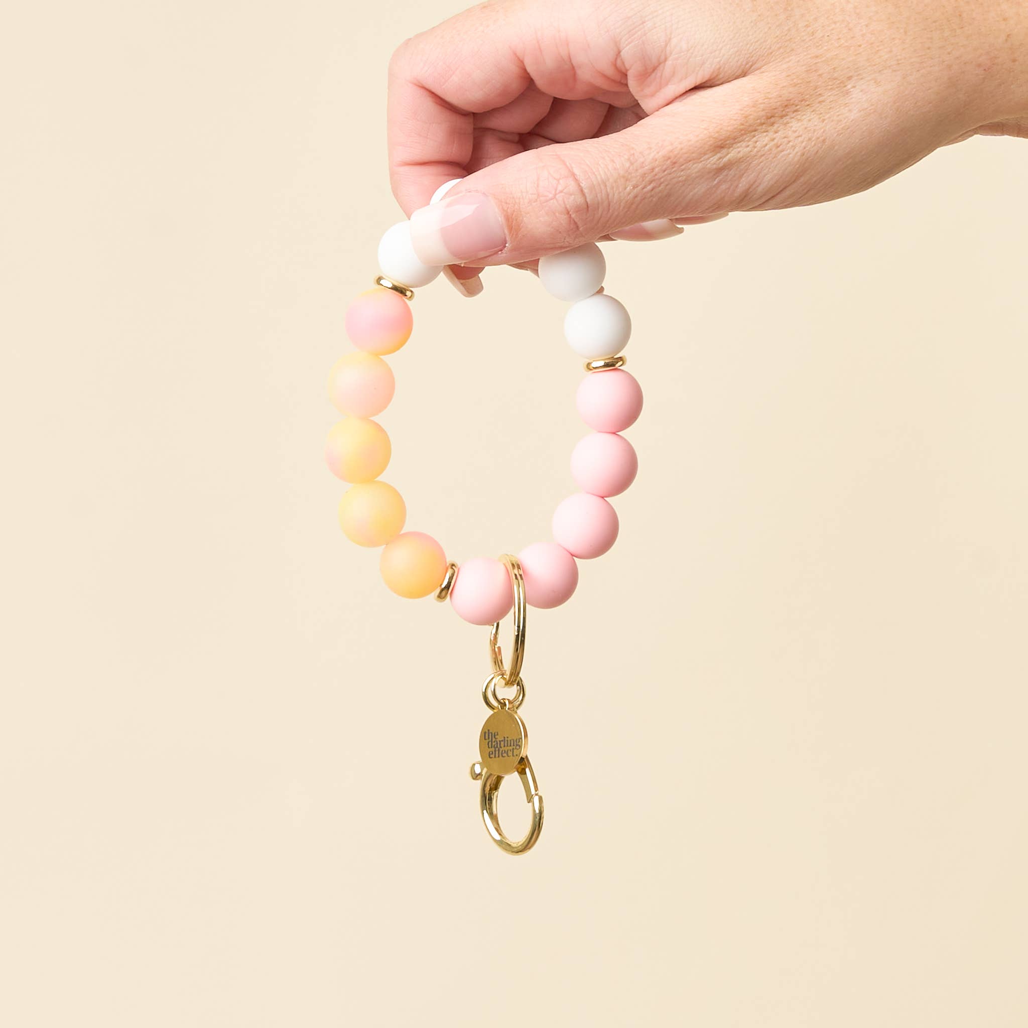 Hands-Free Keychain Wristlet-Pink Lemonade