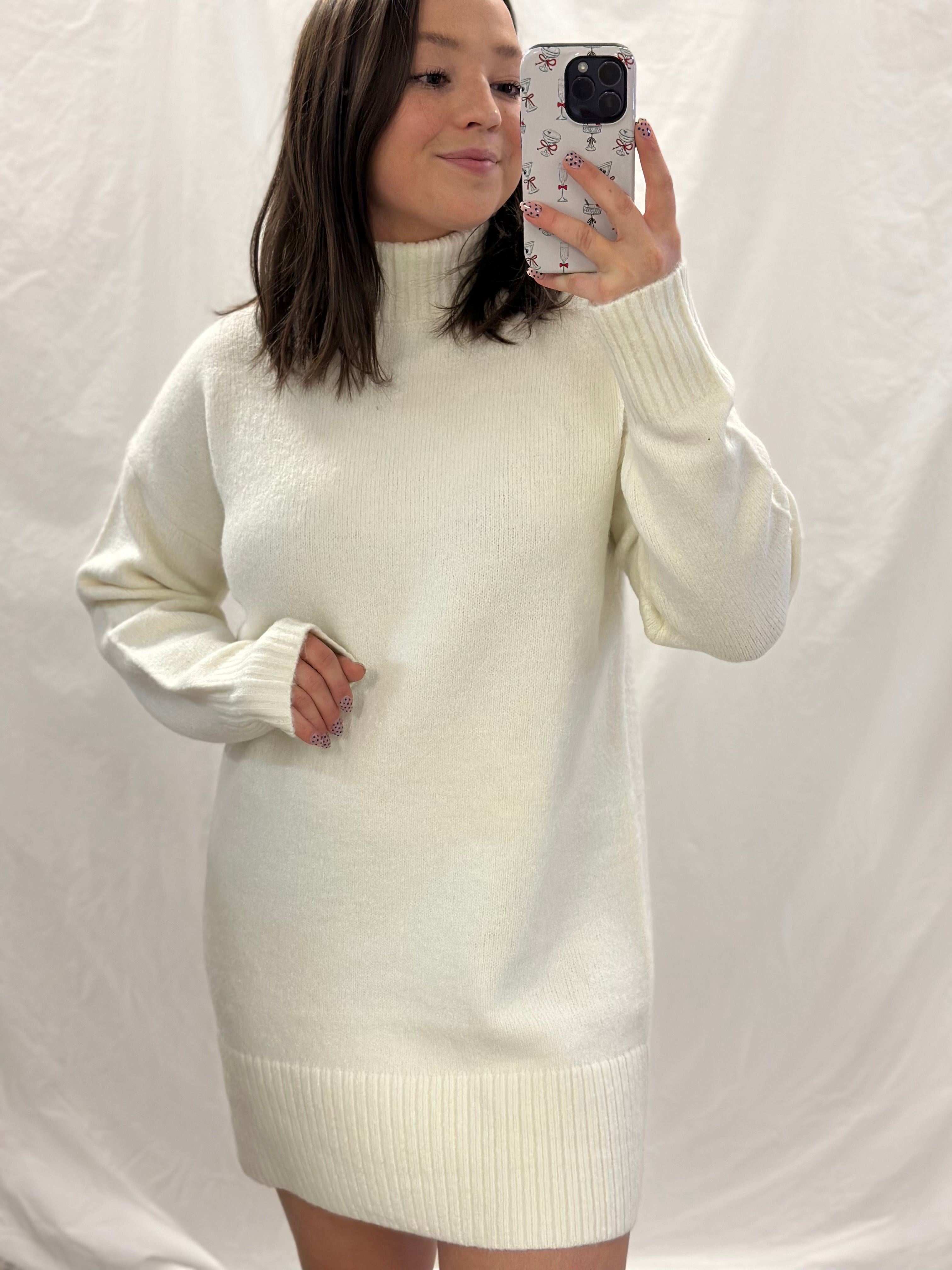 Cream Sweater Dress