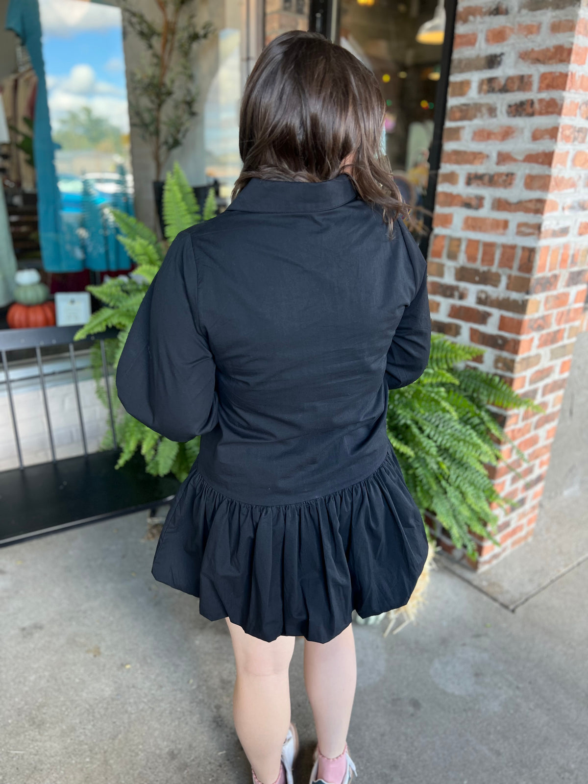 black bubble hem dress Black Bubble Hem Dress