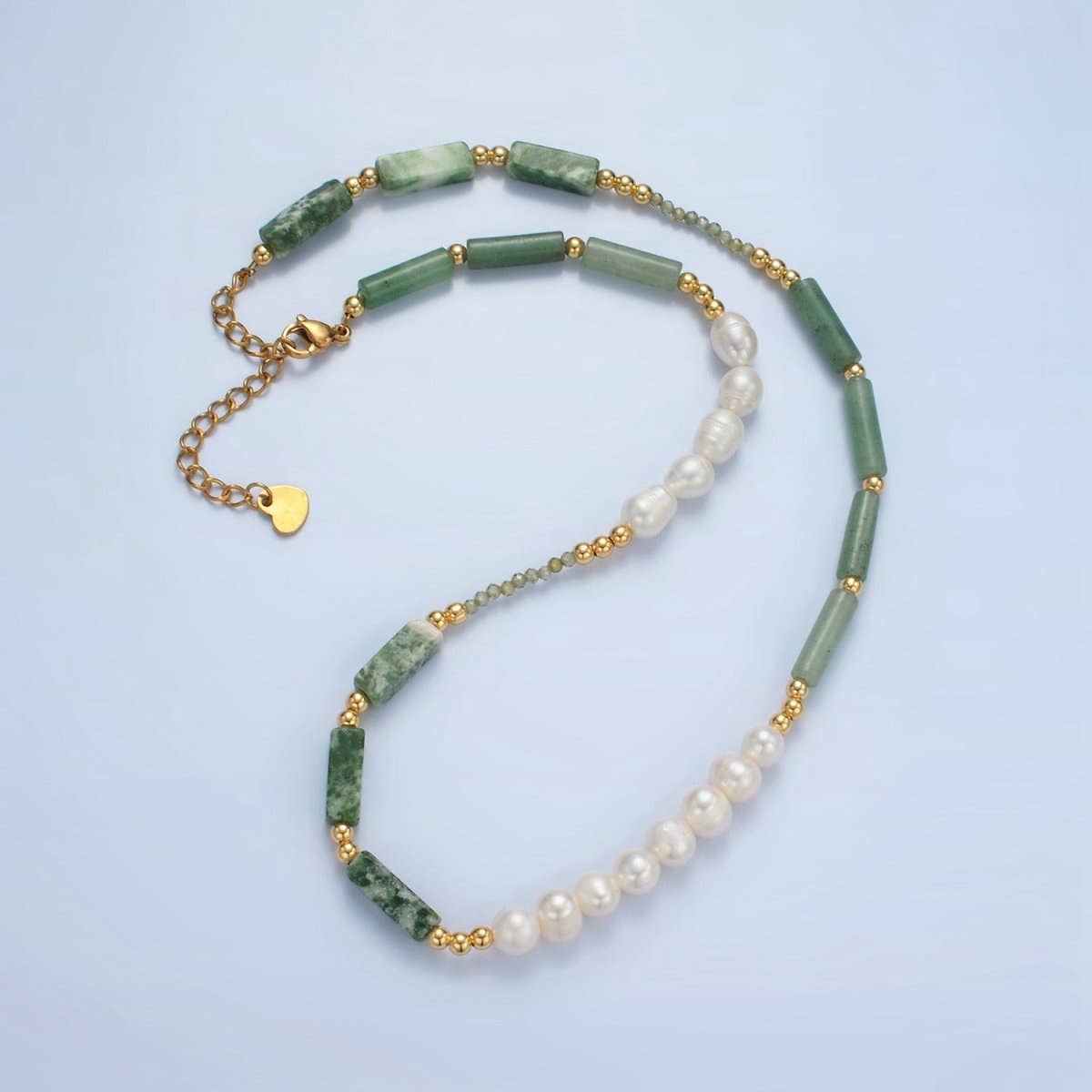 Green Jade Bead Necklace
