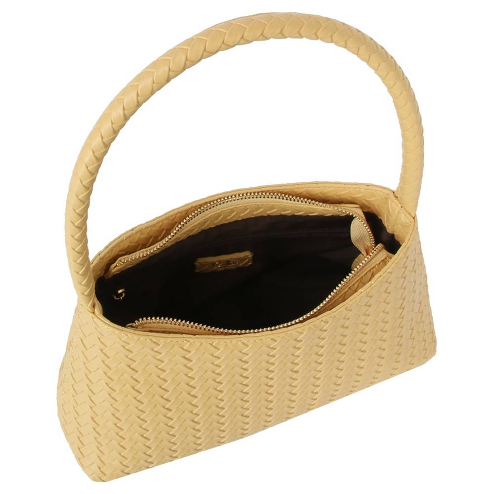 Blue Woven Shoulder Bag