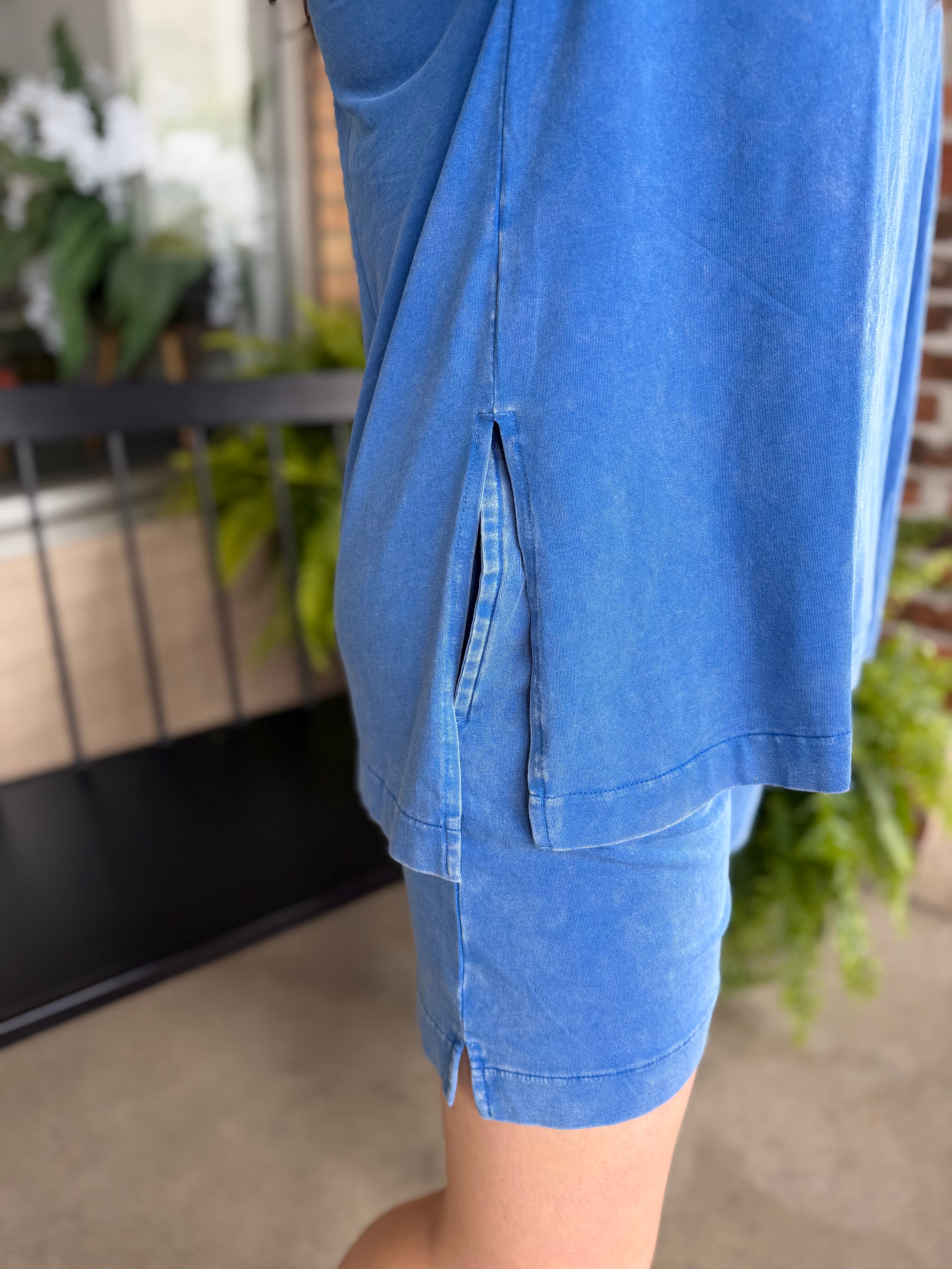 Indigo Coastal Cotton Shorts - FINAL SALE