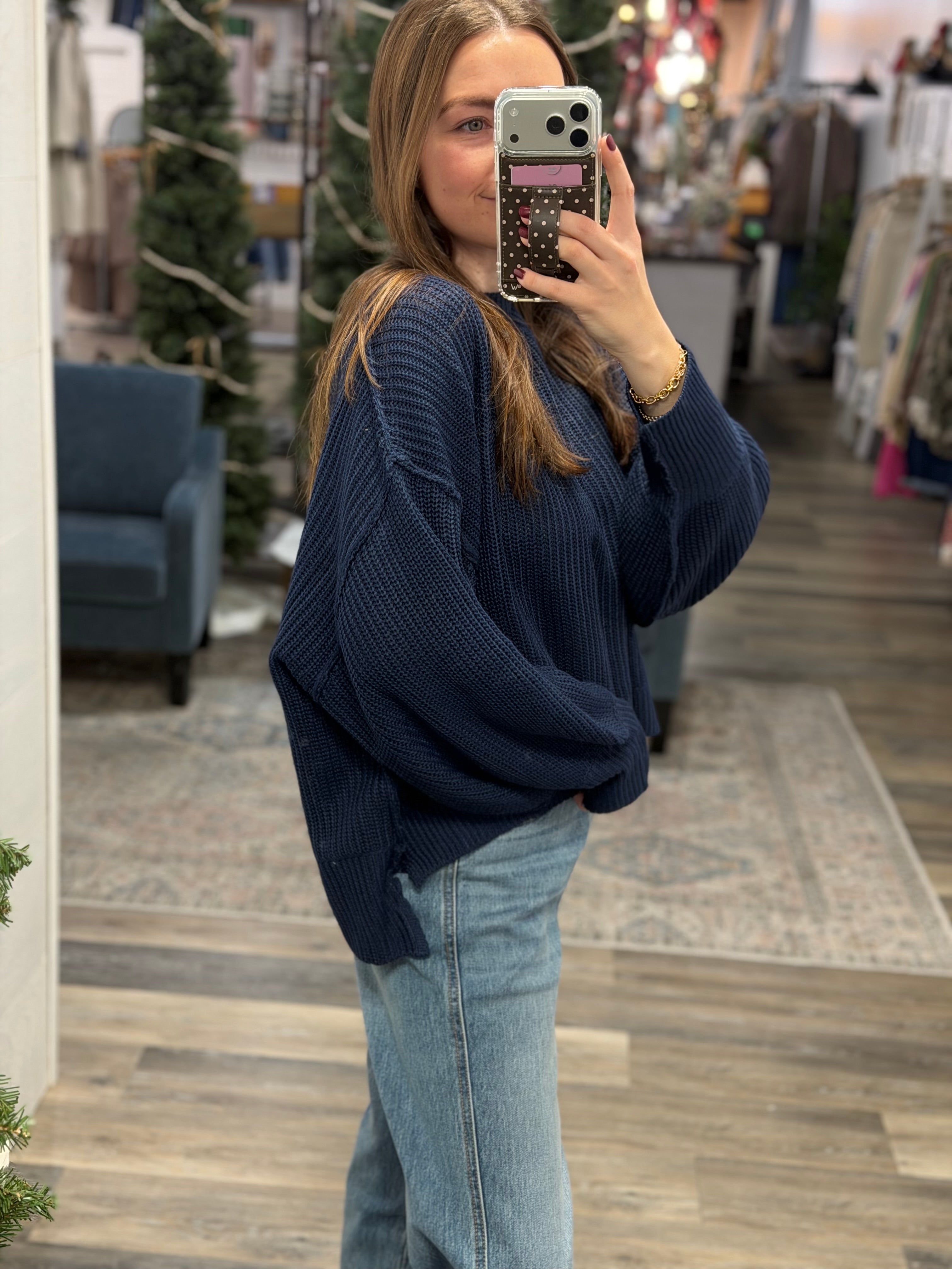 Navy Pullover Sweater - FINAL SALE