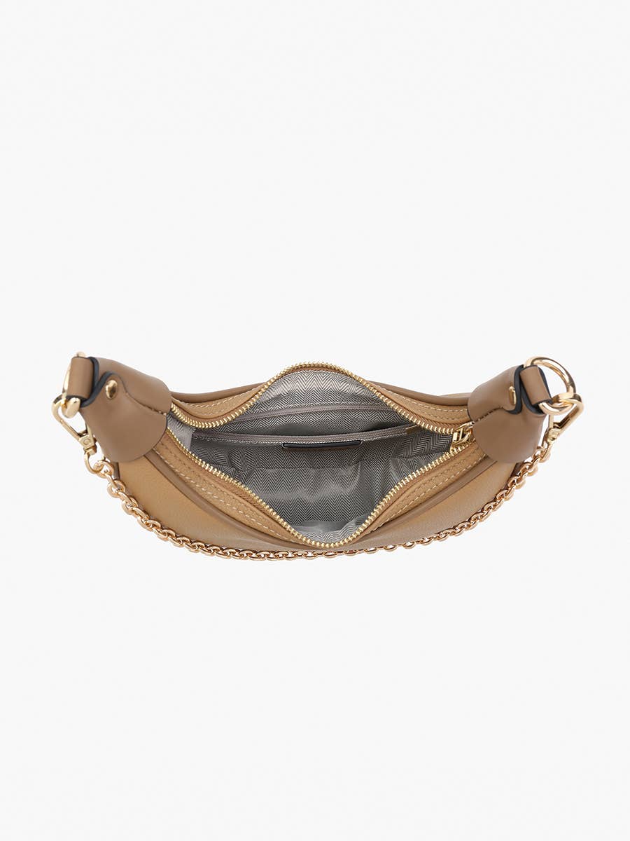 Espresso Moon Shoulder Bag w/ Chain