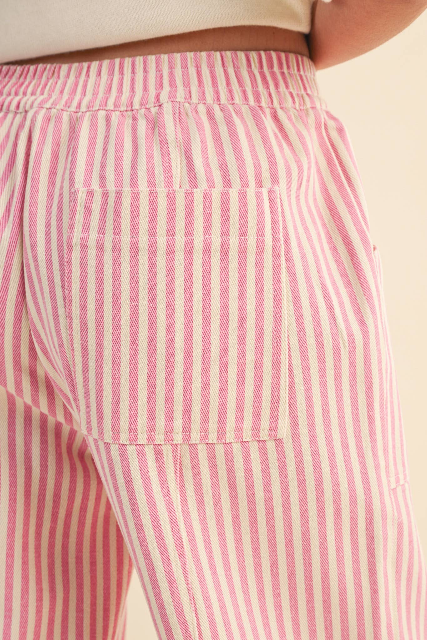 Pink Stripe Wide Leg Pants - FINAL SALE