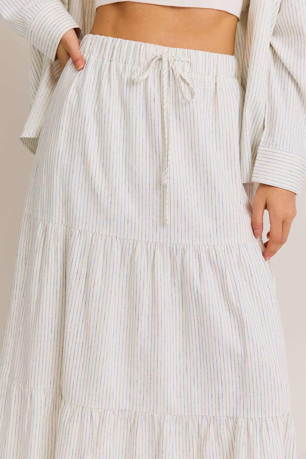 Blue and White Stripe Skirt - FINAL SALE