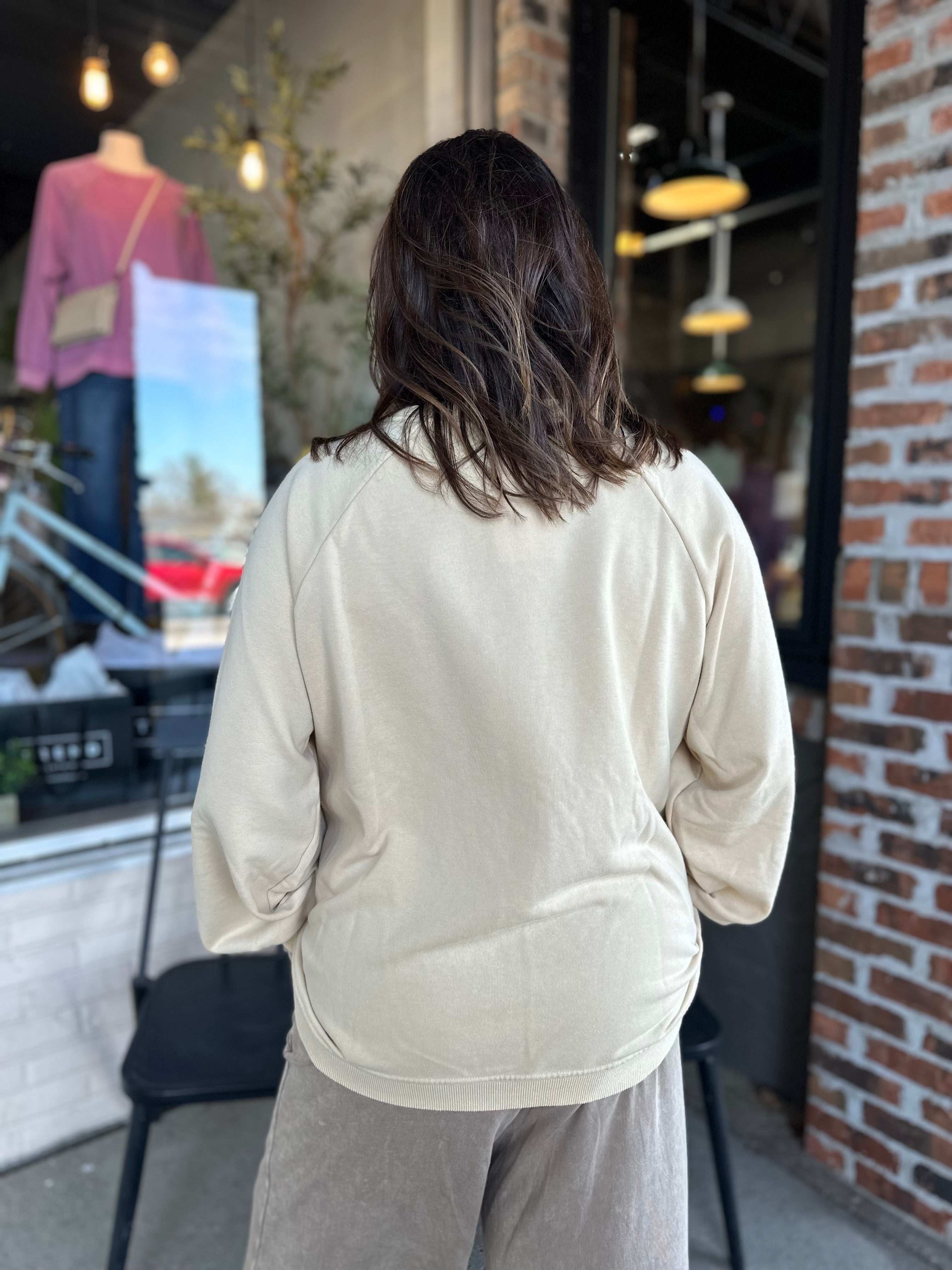 Natural Lace Trim Detail Top