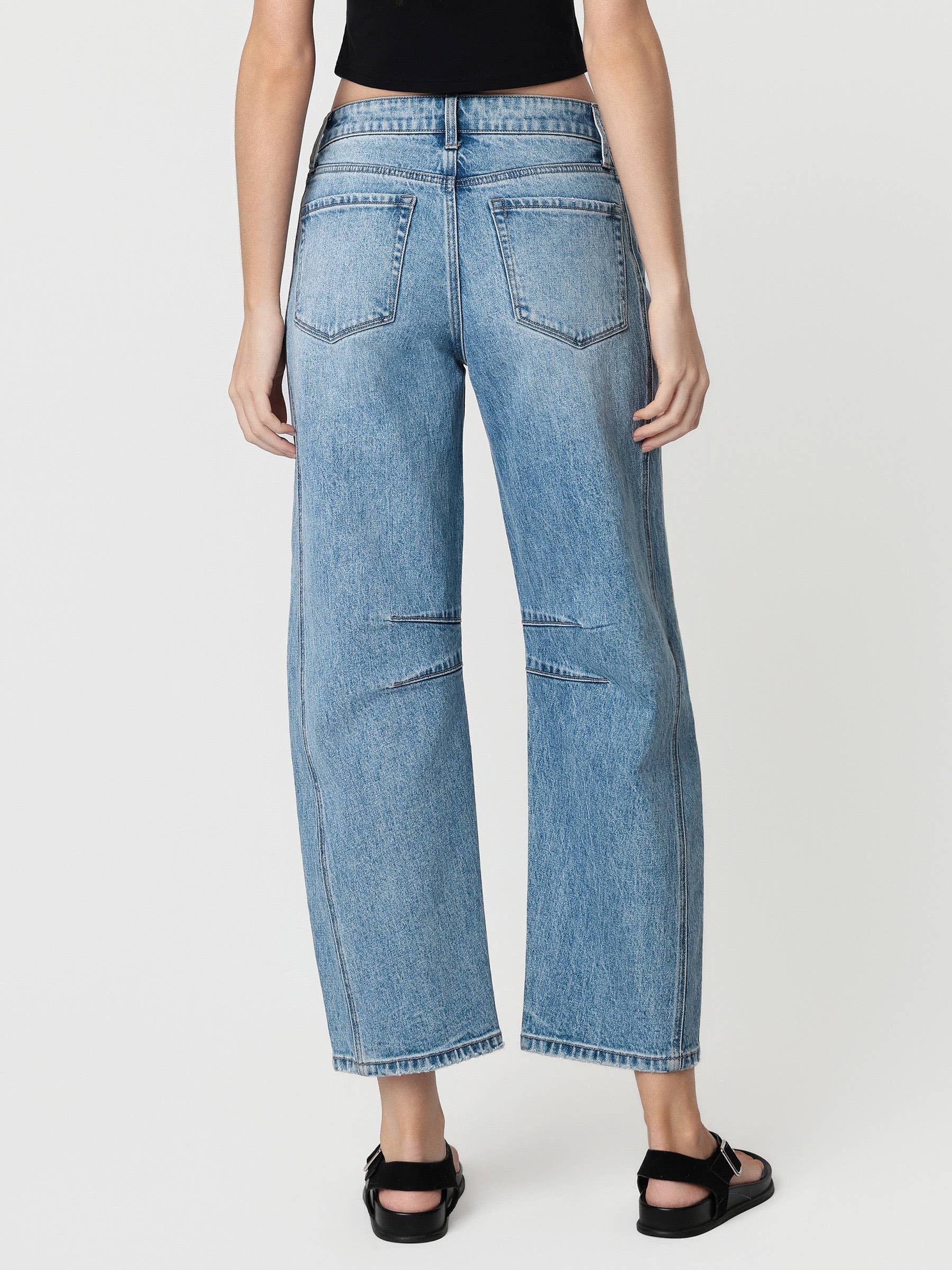 High Rise Structured Barrel Jeans