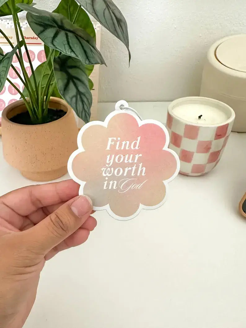 Find your worth in God Car air-freshener