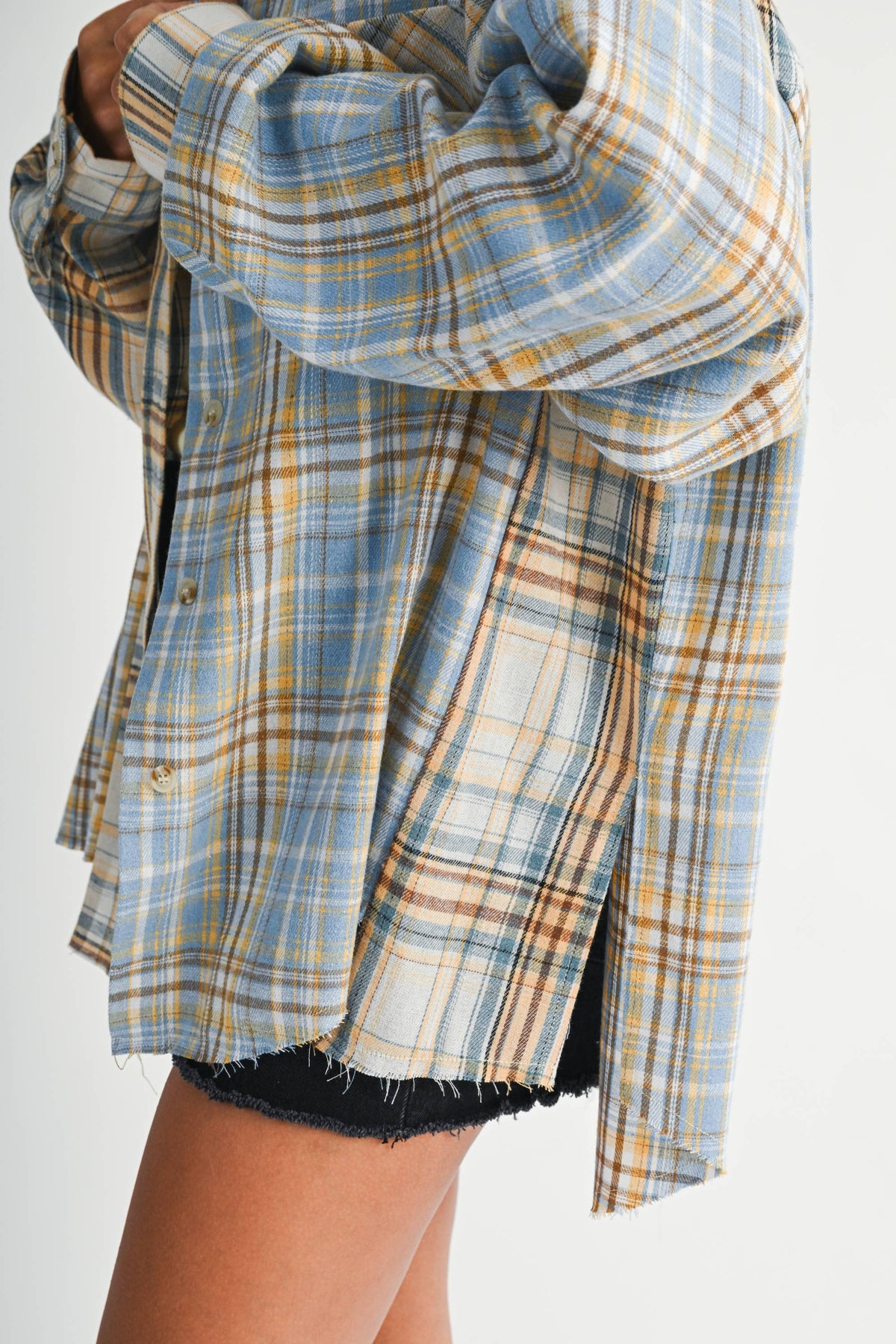 Tan Plaid Flannel Shirt