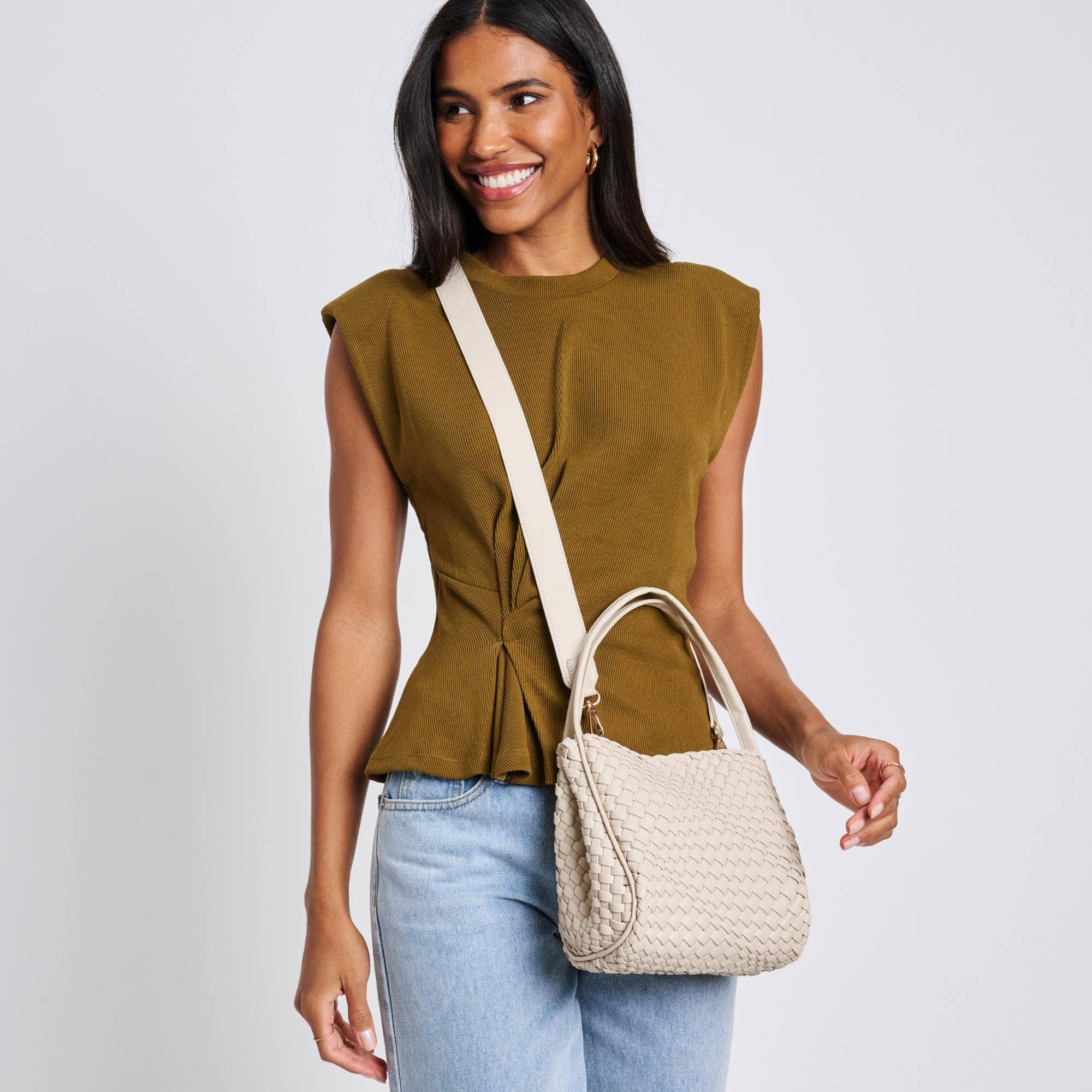Ivory Roxy Woven Crossbody